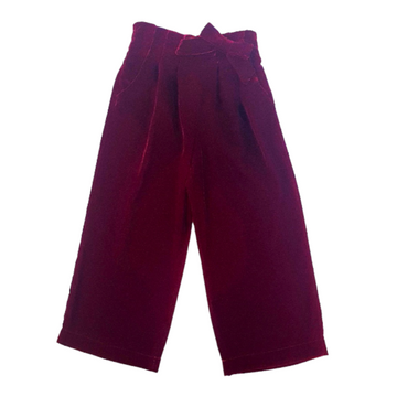 Pantalone velluto con fiocco a'lapage