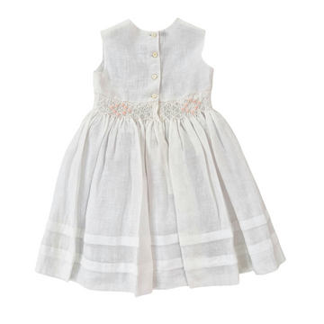 Abito bimba cerimonia con punto smock