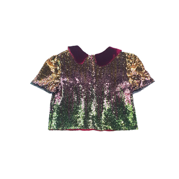 Blusa bimba con paillettes a'lapage