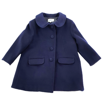 Cappotto bimba misto cashmere con fiocco