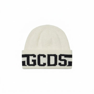 Cappello in maglia con logo GCDS