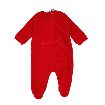 Tutina in ciniglia con fiocchetto tartan Coccodè