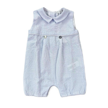Pagliaccetto neonato in cotone seersucker