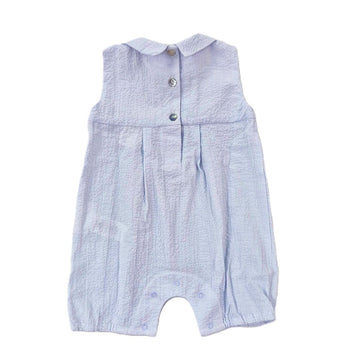 Pagliaccetto neonato in cotone seersucker