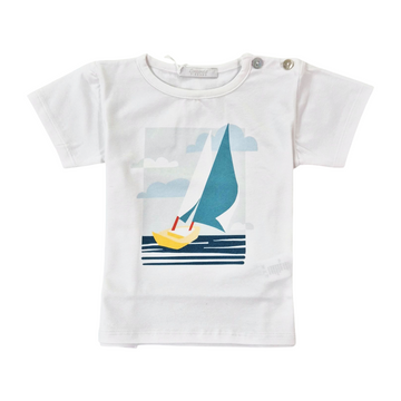 T-shirt bimbo in jersey con stampa