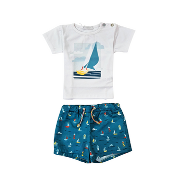 T-shirt bimbo in jersey con stampa