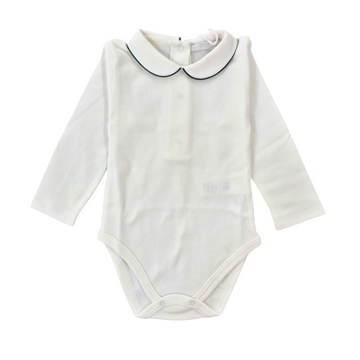 Body camicia m/lunga con profilo verde british