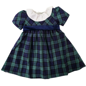 Abito Bimba in tartan con cintura