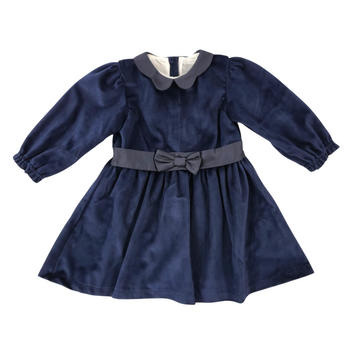 Abito Bimba in velluto raso