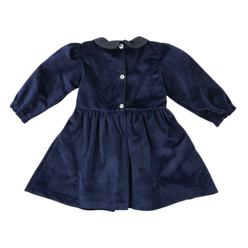 Abito Bimba in velluto raso