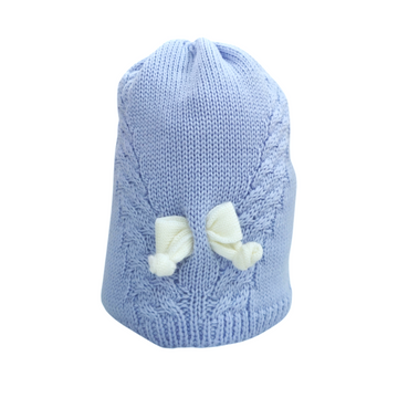 Cappellino in lana con treccia e fiocchetto (Le dodò)