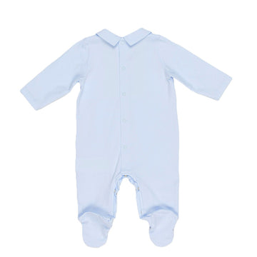 Tutina neonato in cotone con ricamo