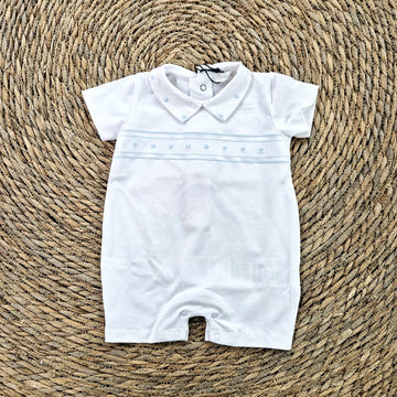 Pagliaccetto neonato cotone ricamato