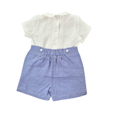 Completo neonato camicia e pantalone