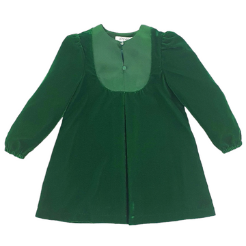 Abito velluto con bavero raso a'lapage