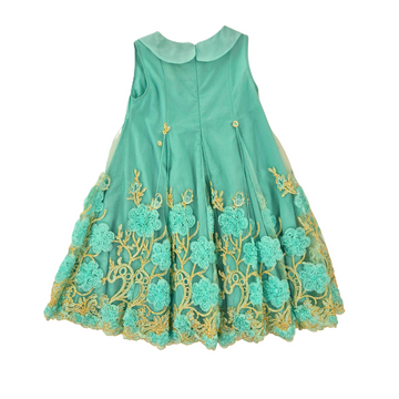 Abito cerimonia bimba con tulle ricamato Pamilla