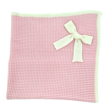 Copertina neonata a maglia in pura lana