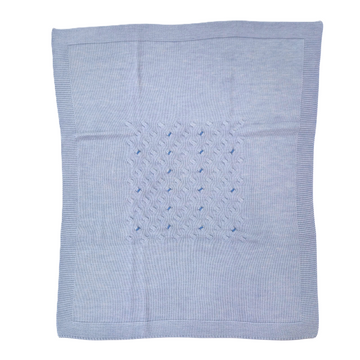 Copertina neonato in lana con intreccio