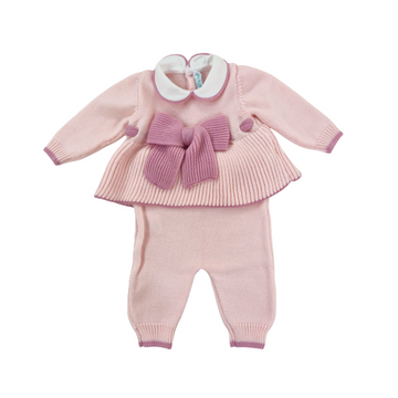 Completo neonata pura lana e fiocco