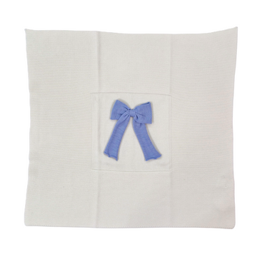 Copertina con fiocco over in lana