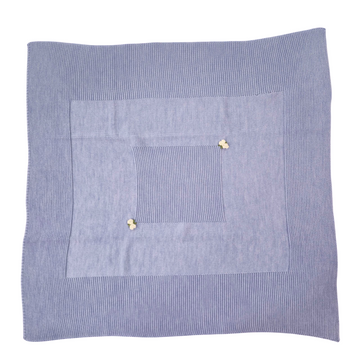 Copertina pura lana con ricamo fiore (Le dodò)