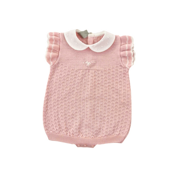 Pagliaccetto neonata manica corta con fiocchetto