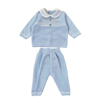 Completo filo con ricamo amore sul collo