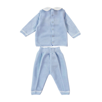 Completo filo con ricamo amore sul collo