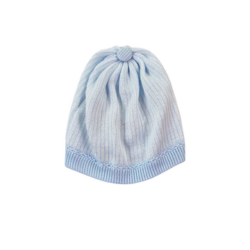 Cappellino in filo cotone cielo bianco