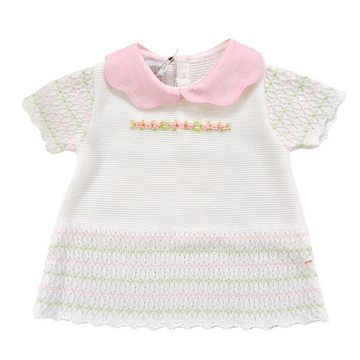Completo Vestina neonata filo cotone roselline
