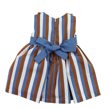 Abito bimba a righe con fiore Marlù