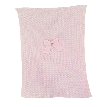 Copertina trecce in filo con fiocco Marlù