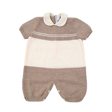 Tutina neonato in filo bicolore