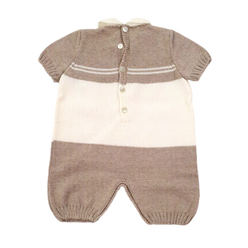 Tutina neonato in filo bicolore