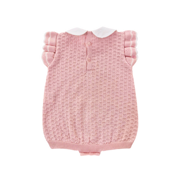 Pagliaccetto neonata manica corta con fiocchetto