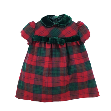 Abito in lana e velluto tartan Paio Crippa