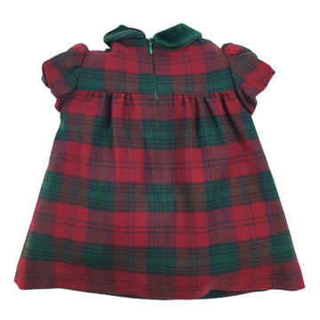 Abito in lana e velluto tartan Paio Crippa