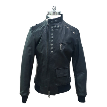 Giubbino bimbo in pelle e borchie