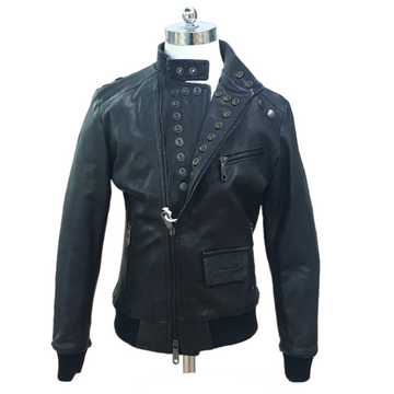 Giubbino bimbo in pelle e borchie