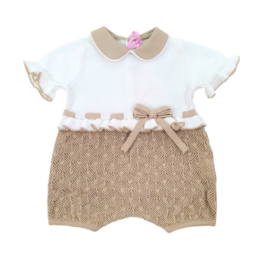 Pagliaccetto in filo cotone rouches Colorichiari