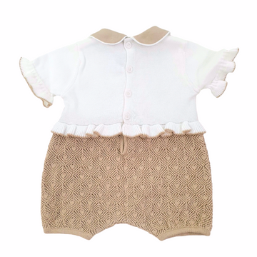 Pagliaccetto in filo cotone rouches Colorichiari