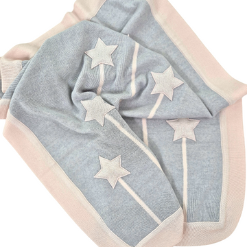 Copertina in lana con stelle lurex