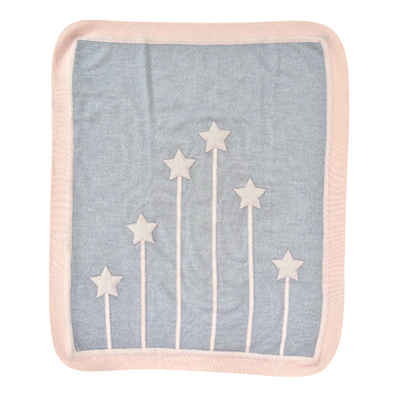 Copertina in lana con stelle lurex