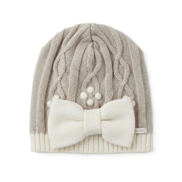 Cappellino in lana merino con Fiocco