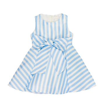 Abito Bambina a righe e fiocco