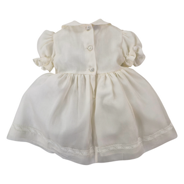 Abito Battesimale in organza seta e pizzo ricamo