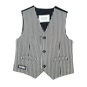 Gilet bimbo misto cotone a righe