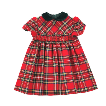 Abito tartan in lana punto smock Paio Crippa