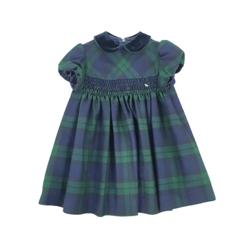 Abito tartan in lana punto smock Paio Crippa