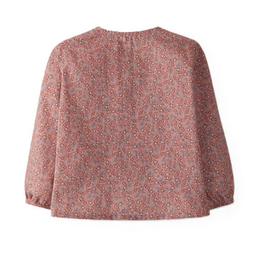 Blouse bimba stampa fiori con volant